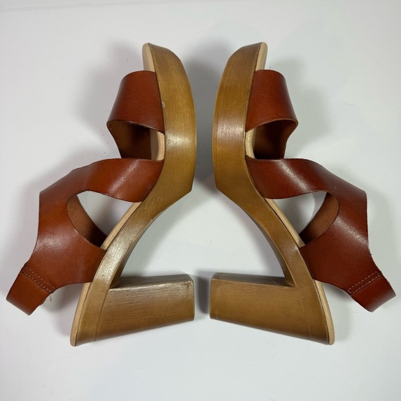 Eric Michael Brown Leather Sandals Size 39 - Picture 6 of 11